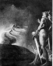 Henri Fuseli: Macbeth, Banquo and the Witches on the Heath